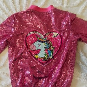 Jojo Siwa sequin girl pink jacket